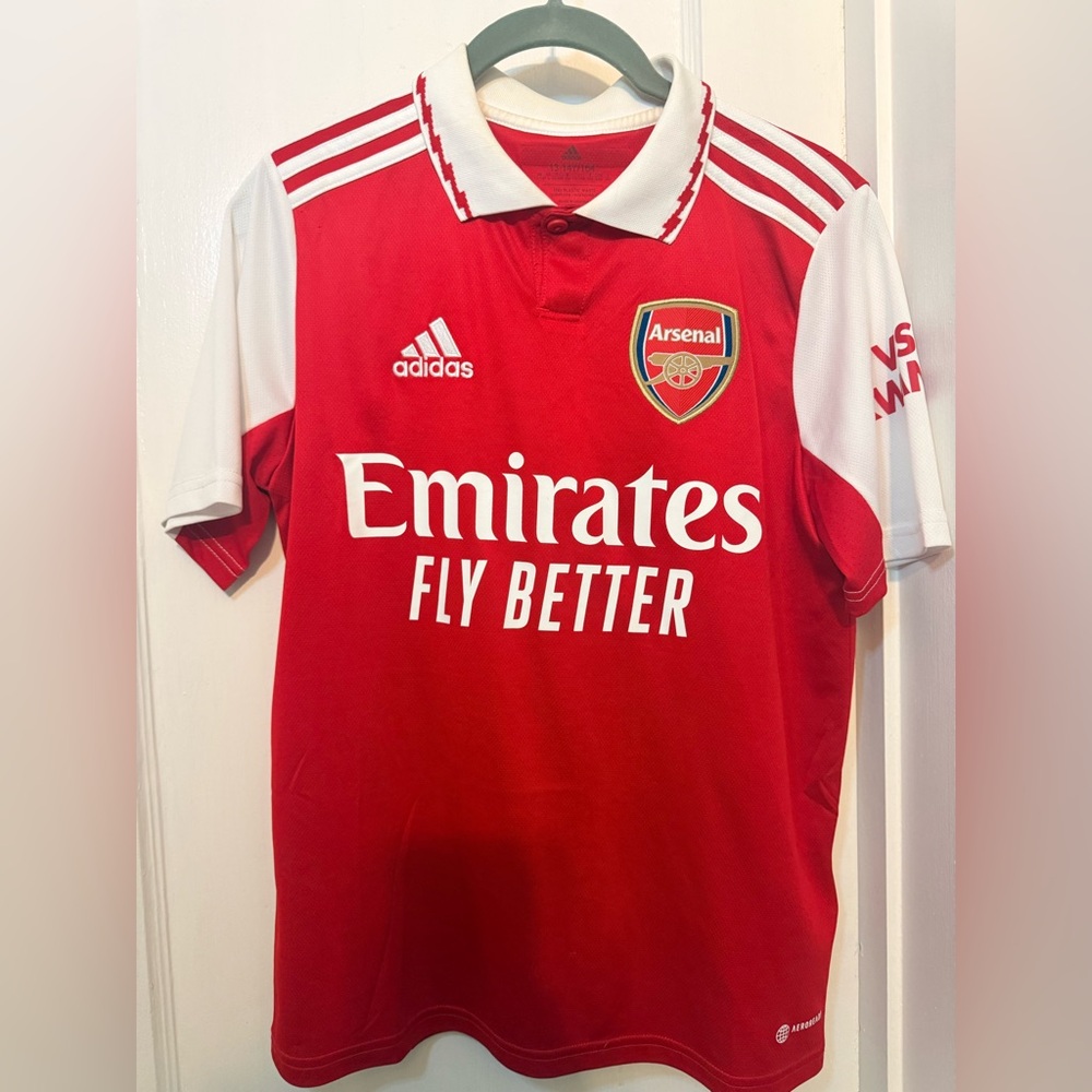 adidas Arsenal Red & White Short Sleeve Jersey